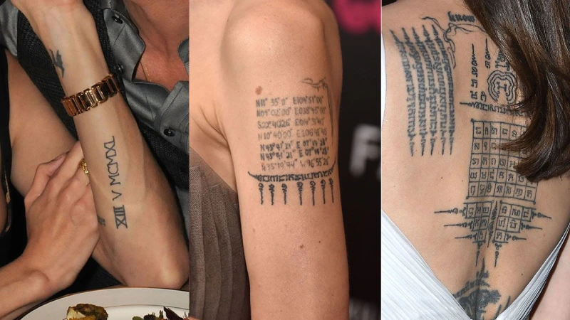 актриса с татуировкой на спине